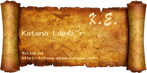 Katona Edgár névjegykártya